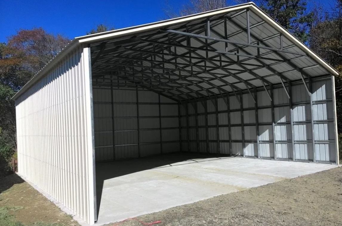 20x30 Vertical Roof RV Cover - American Metal Buildings