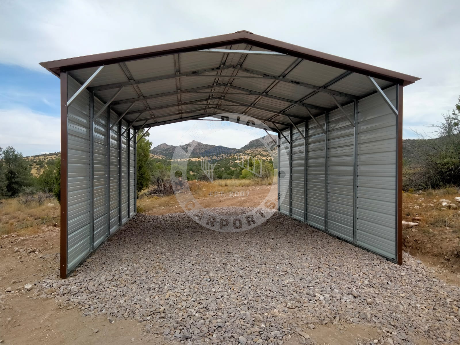 Madera CA metal carport for vehicle protection